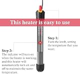 HITOP HP-608 Submersible Aquarium Heater 25W 18cm with Thermometer & Extra view 4