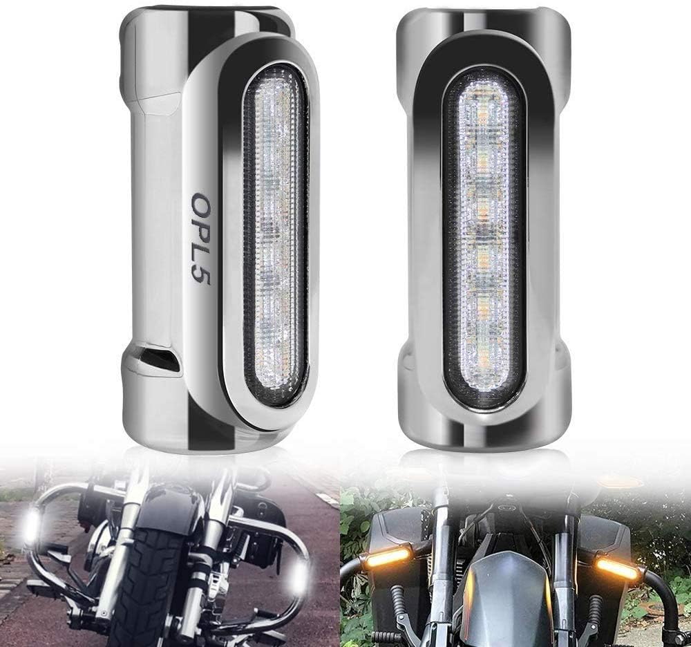 Motorcycle Highway Bar Lights Switchback Turn Signals Driving Crash Bar