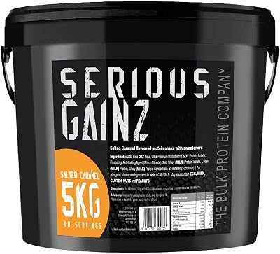 The Bulk Protein Company Serious Gainz 5kg Mass Gainer Salted Caramel