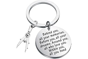 FEELMEM Architect Keychain Architecture Gift Architect Gift Behind You All Memories Keychain Architecture Student Gift