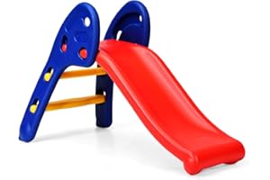 GLACER Toddler Slide, Sturdy Folding Baby Slide, Playground Slipping Slide Climber for Indoor and Outdoors Use, Plastic Kids Slide First Slide