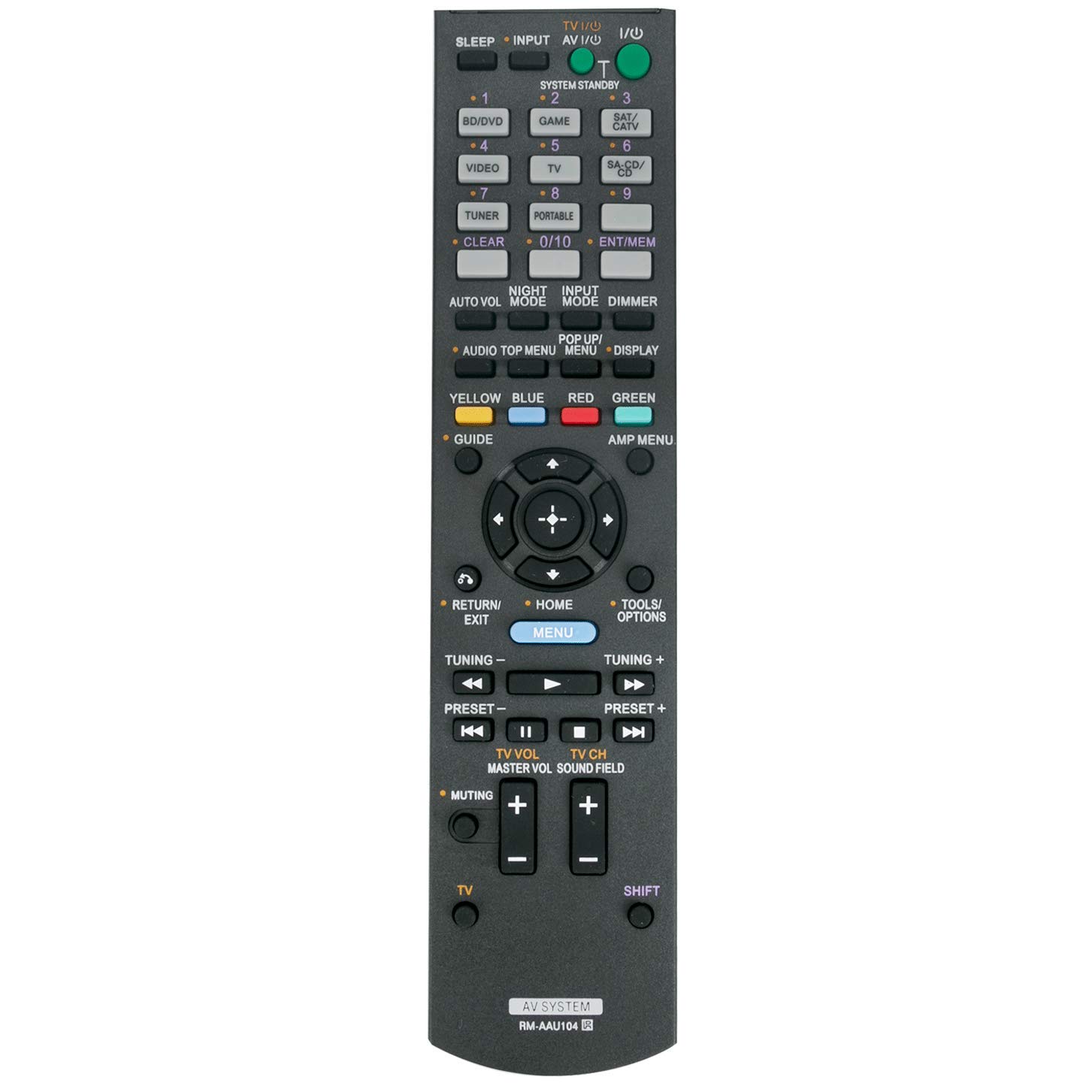 VINABTY RM-AAU104 Replace Remote Control For Sony Multi Channel AV Receiver STRDH520 HT-DDW3500 STR-K3500SW STR-KM3500 STR-KS380 STR-DH520 STR-KS470