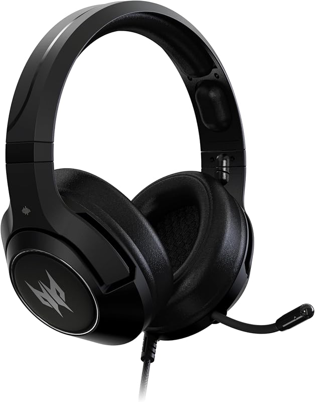Predator Galea 350, Cuffie Gaming, con Cavo 3.5 mm Jack, Driver Audio 50 mm, Impedenza 32 ohm, Potenza nom 20mW, Fascia Regolabile, Microfono Retrattile Unidirezionale, Controllo Volume, Nero