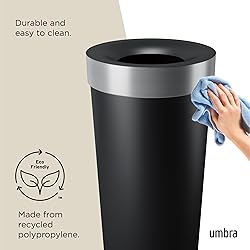 Umbra Vento Kitchen Trash Can with Open Top, Large