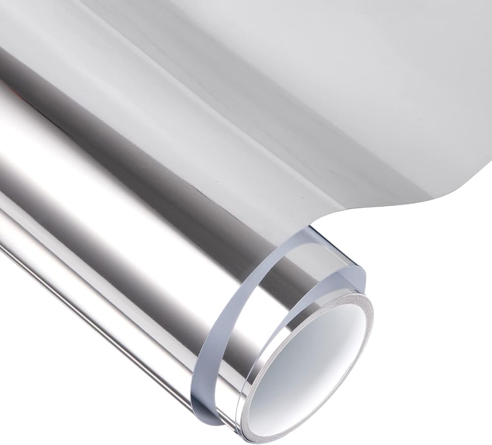 VINYL FROG Glossy Chrome Mirror Vinyl Roll 12x60in Self-Adhesive Sticker Craft