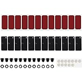 E-cowlboy Rear Window Louvers Hardware Kits Installation Accessories with Double Sided Mounting Tape 3M for Ford Mustang Dodge Challenger Camaro（12pcs）
