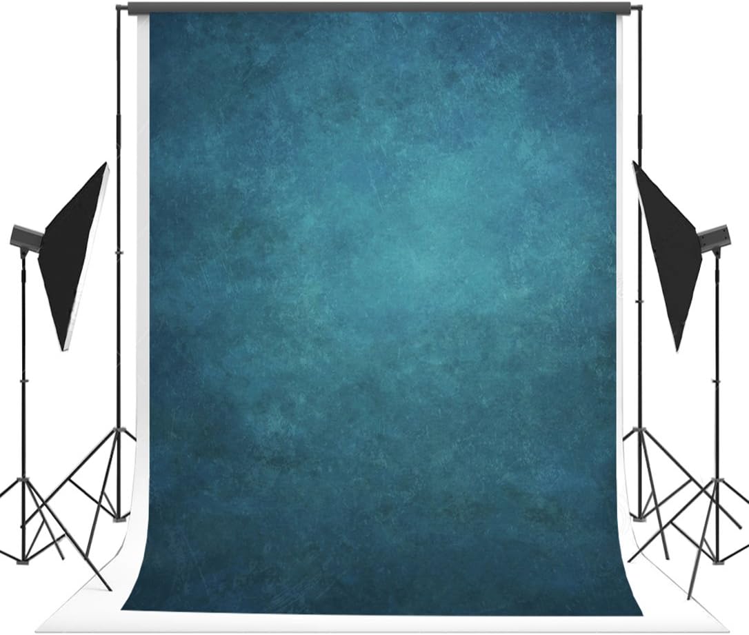 5x7 ft Photography Backdrops Blue, Solid Portrait Background, Muslin Photo Booth Props, Wedding Seamless Background