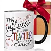 CATABUBU Teacher Appreciation Mug Gifts for Women, Best Teachers Thank You Gifts for Teachers' Day/Appreciation Week/Back to School/Retirement/End of Year, The Influence of A Great Teacher