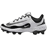 Nike Alpha Huarache Elite 4 Low MCS Men's Baseball Cleats (FD6255-108, White/Black) Size 13