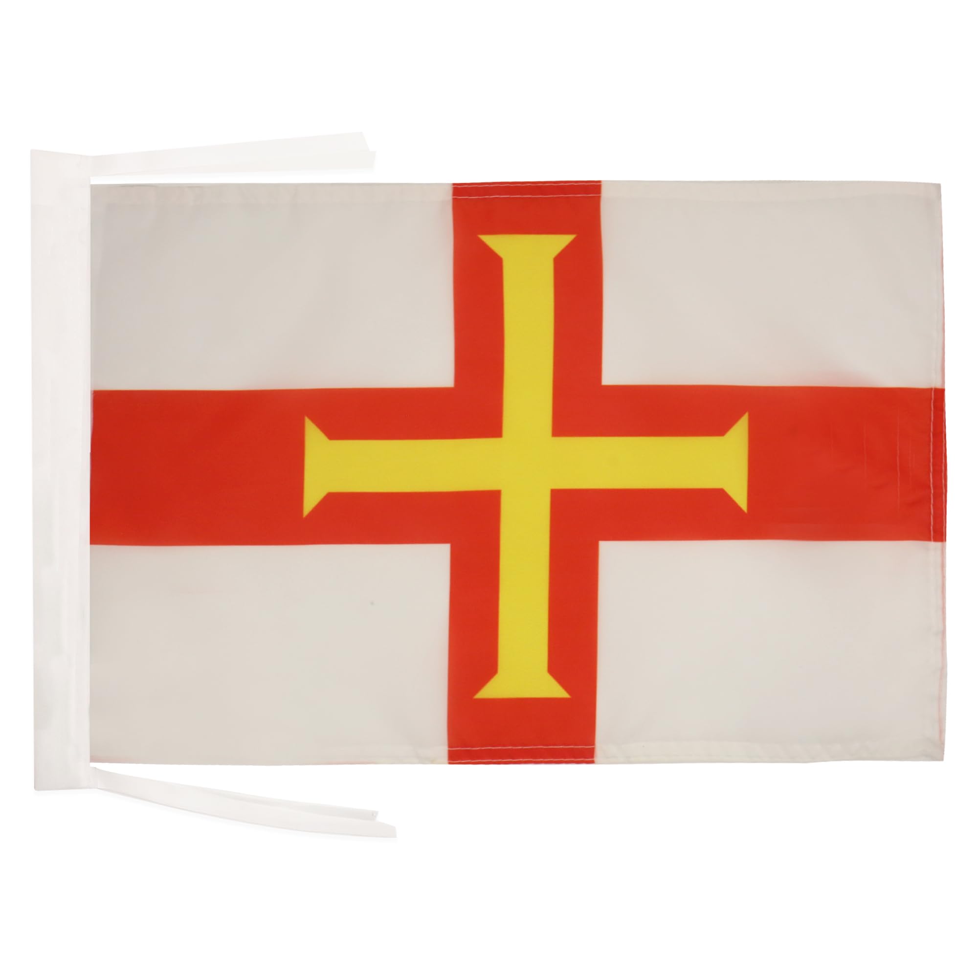 AZ FLAG - Guernsey Flag - 18'' x 12'' - 100% Polyester British Small Banner with Two Cords - Fade Resistant - Vivid Colors - 18x12 in - 45x30 Cm — image 1