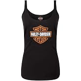 Harley-Davidson Women's Classic Bar &amp; Shield Logo Full-Back Tank Top, Black