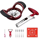 Vanleonet Apple Cutter Slicer & Corer Kit, 12-Blade Apple Slicer Cutter, Apple Corer Apple Core Remover Set for Kitchen