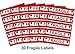 Large Home Moving Labels Set | 200 Color Coded Room 5-Bedroom Box Stickers with Custom Fragile Stickers | 1.2