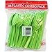 Party Dimensions Disposable Plastic Cutlery Combo | Lime Green | Pack of 48, 16 Servings (80551)