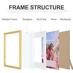 Vittanly 11x14 Picture Frame, Display Pictures 8x10
