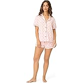 PJ Salvage Women's [Amazon Exclusive] Cool Touch Jersey Notch Collar 2-piece Pj Set