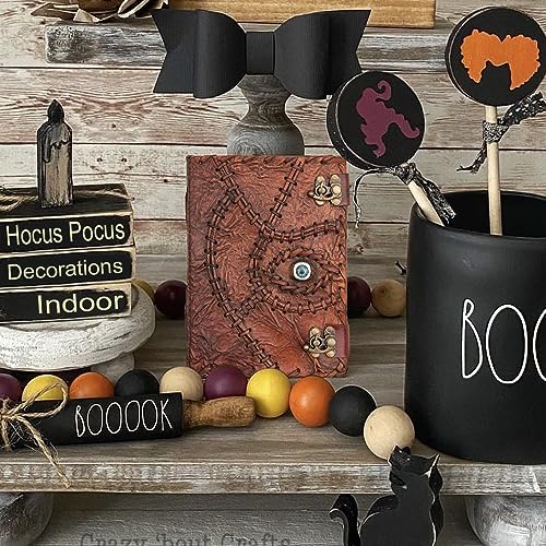 Hocus Pocus Book of Spells Hocus Pocus Decor Hocus Pocus Halloween Decorations Book of Shadows and Spell Book with Lock Witch Decor And Witch Decoartions Perfect for Spooky Gifts And Spooky Decor 8 x6 Inches