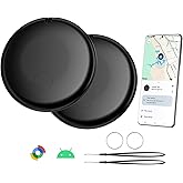 Air Smart Tag Tracker for Android, Google Android Tag Tracker Work with Google Find My Device (Find Hub), Key Finder/Luggage Tracker/Item Locator (Black, 2 Pack)