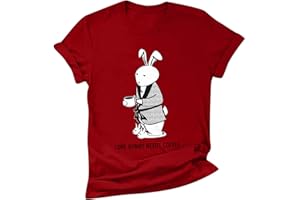 TYUHAW T-Shirt for Women Crewneck Easter PrintingDailyLoose Blouses Tops Tee Shirt Women