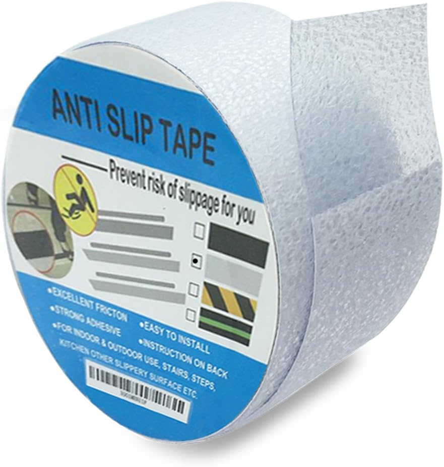 Newprous Non Slip Grip Tape Roll Adhesive Anti Slip Non Skid Safety High Friction Tape Bath Shower Treads Non-Slip Stickers W2'' X L16.5' Clear