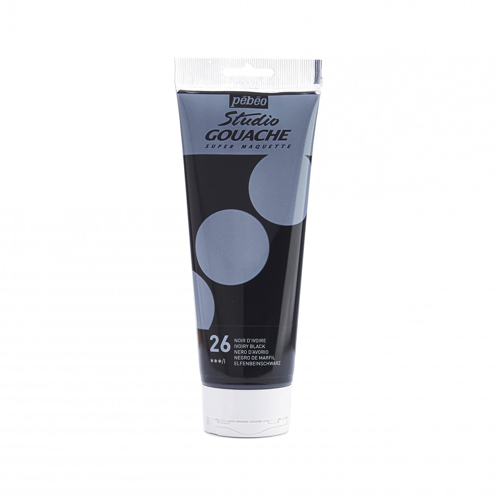 PEBEO 220 ml Studio Gouache, Ivory Black, 270-026