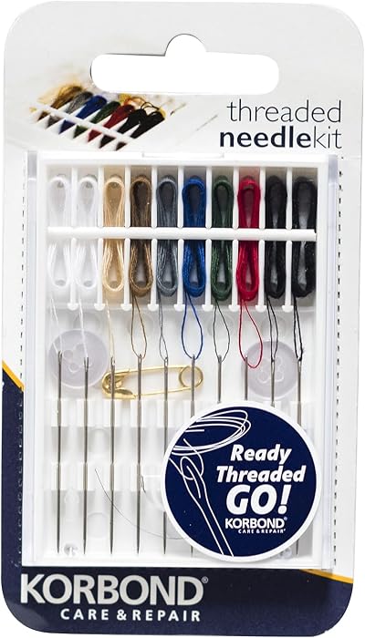 KORBOND Threaded Needle Kit Emergency Clothing Repairs and Alterations