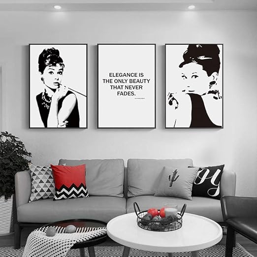 Audrey Hepburn Blanco Negro Arte De La Pared Lienzo Cotizaciones