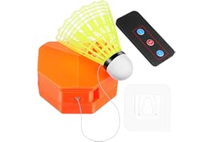 POPETPOP Badminton Self Training Tool, Badminton Rebound Trainer Single-Player Adjustable Trainer Device Elastic Stretch Racket Set for Indoor