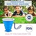 Silicone Collapsible Travel Cup Set, Accmor 2 Pack Foldable Expandable Cup(Blue & Pink), BPA Free FDA Approved Travel Mug for Camping Hiking Trip, -Eco Friendly,