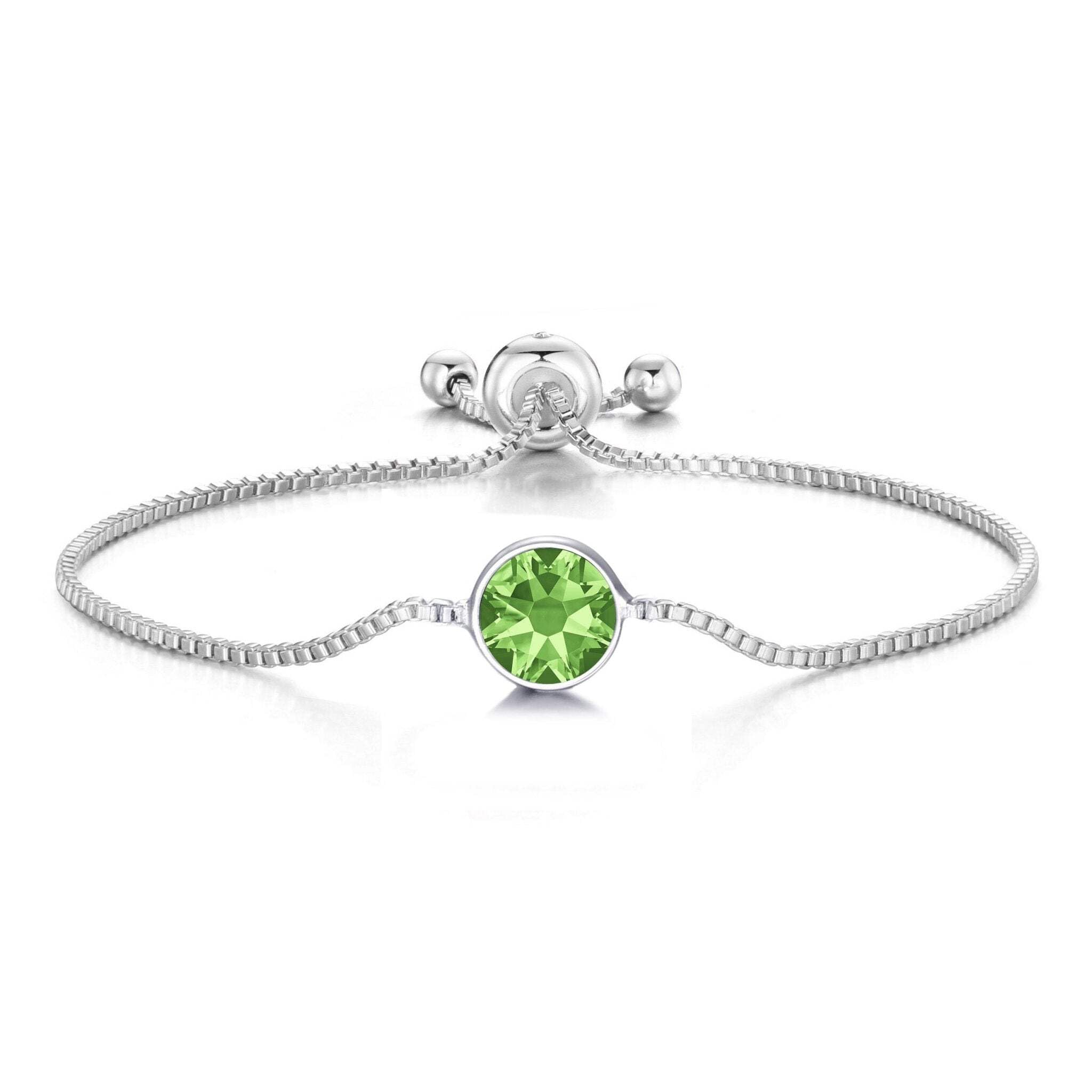 Philip Jones Light Green Crystal Bracelet Created with Zircondia® Crystals