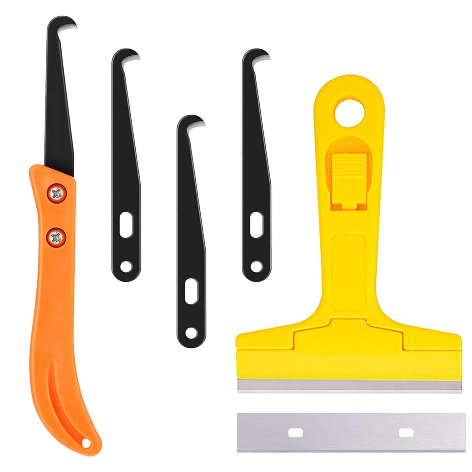 XPOOP Grout Removal Caulking Tool Kit, Tile Grout Saw, Grout Removal Screwdriver, Caulking Finishing and Removal Tools, Remover Scraper Tool for Silicone Sealant Caulk Grout