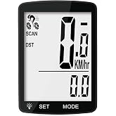 Nellvita Wireless Bike Computer, 20 Multi-Functions, Real Waterproof Bicycle Speedometer, Cycling Odometer with 3'' Large LCD Display(Simple to Read), Easy to Use