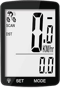 Nellvita Wireless Bike Computer, 20 Multi-Functions, Real Waterproof Bicycle Speedometer, Cycling Odometer with 3'' Large LCD Display(Simple to Read), Easy to Use