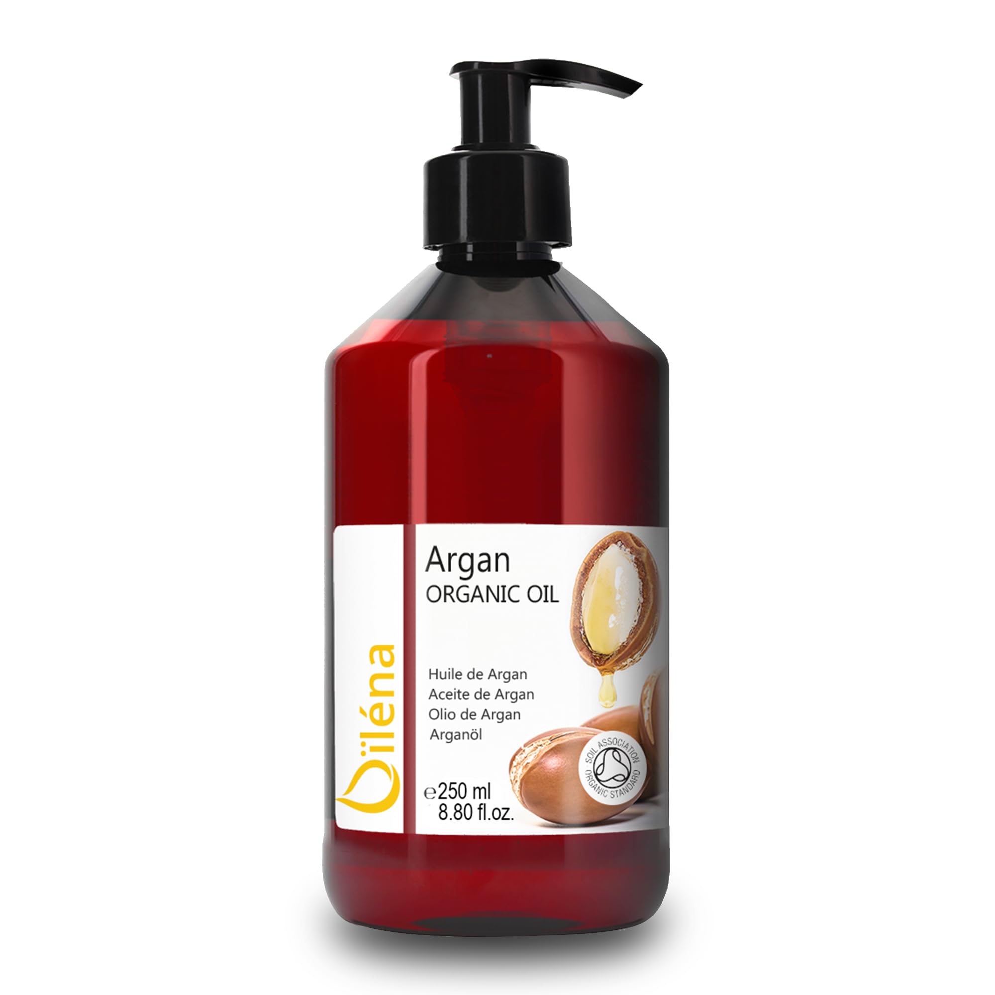 Moisturizer Anti Ageing Pure Argan Oil Hair, Skin, Face, Nails, Cuticles & Beard, sourced in Morocco, organically produced Unscented/glass bottle (250 ml)