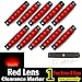 10 Pcs TMH 3.8 Inch 6 LED Red Side Led Marker, Trailer marker lights, Led marker lights, Marker light, RV Marker light Red, Rear side marker light