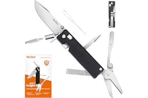 NexTool Knight K30 Multitool,11-in-1 Pocket Knife Folding Multi Tool with Safety Locking,Serrated Scissors,Tweezers，Awl,Suit 