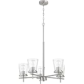 Craftmade 60425-BNK Connell Chandelier, (5) E26 Sockets, Brushed Polished Nickel (Bulbs NOT Included)