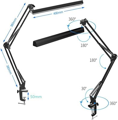Ledu Computer Desk Metal Arm Lamp