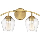 Meridian M80031NB Vanity, 2-Light 120 Total Watts, Natural Brass