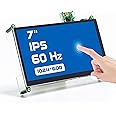 SunFounder 7 Inch Touchscreen for Pi 5, RPI 4,1024X600 IPS Display, USB HDMI Portable Mini Monitor, Upgraded 7in Touch Screen for RPI 4 Monitor with Stand and Dual Speakers