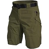 whox Mens Hiking Cargo Shorts Casual Tactical Waterproof Shorts for Work Golf Fishing with 6 Pockets(No Belt)