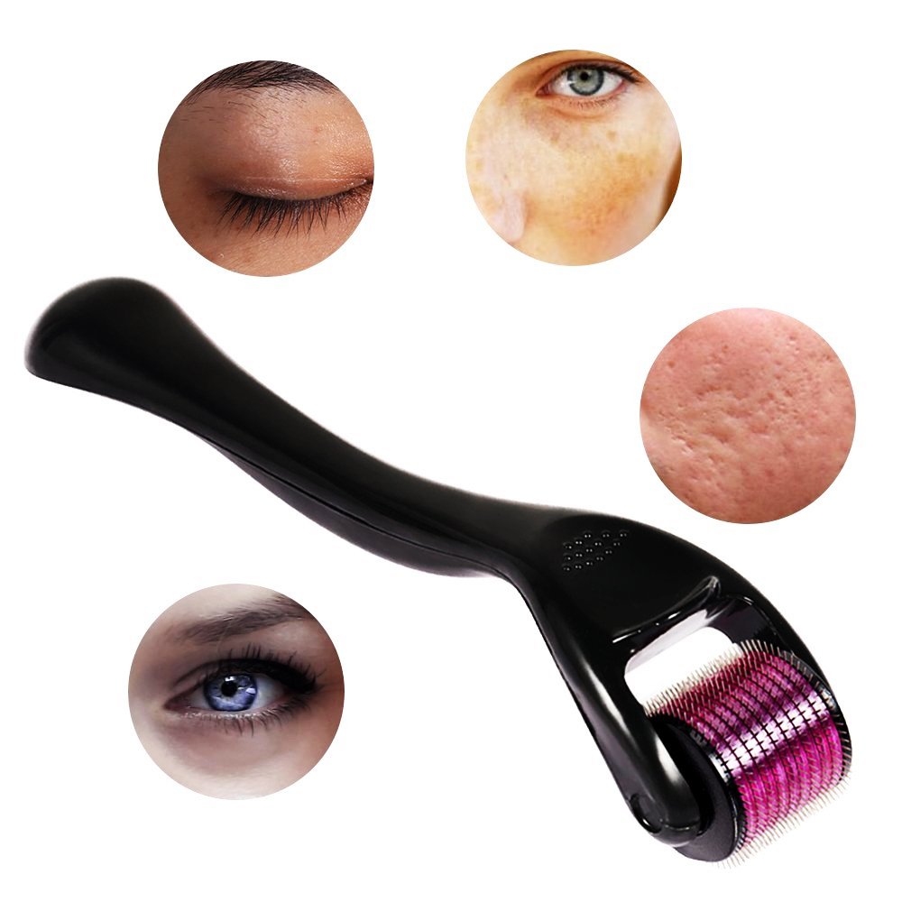 Derma Roller Micro Needle Derma Roller for Face -Premium 540 Titanium Microneedle Roller, Non-Invasive Powerful Skin Therapy for Home Use, Facial Care,Treats Acne,Scars,Stretch Marks and Wrinkles