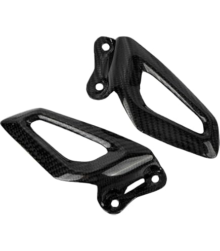 Amazon.com: Bestem Carbon Fiber Heel Guards Foot Peg Plates Twill