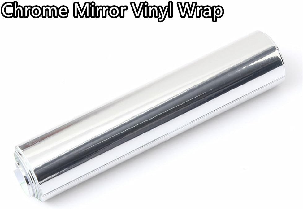 WDragon Automotive Car Self-adhesive Chrome Mirror Silver Vinyl Wrap Sticker Decal Film Sheet 12inch by 60inch