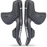 WEEROCK L-TWOO Road Bike Shift Lever 2x7/ 2x8/ 2x9/ 2x10 Speeds Road Bicycle Shifters with Brake Levers Compatible with Shimano