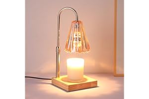 GODONLIF Candle Warmer Lamp, Dimmable Candle Lamp Warmer, Adjustable Height, Timer, Bedroom Living Room Home Decor Wax Melt Warmer for Scented Wax with 2 Bulbs