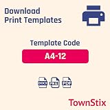 TownStix 12 Per Sheet 25 Sheets A4 White Sticker Labels 97 x 42.3mm view 4