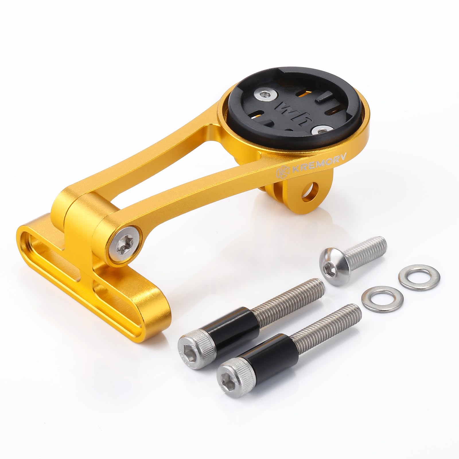 KREMORV Bike Mount - Adjustable Out Front Bicycle Computer Mount for Wahoo Elemnt Bolt, Roam, Mini