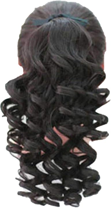 Amazon Com Short Curly Ponytails Clip In Fake Hair Extensions