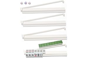 CHICMOSS Mahjong Racks with Pushers, All-in-One Mahjong Tile Pushers and Racks with 3 Dices, Modern American Tile Set of 4 (White)